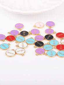 10 pièces/paquet Pendentif lettre "MOM", accessoires DIY pour collier, bracelet, cadeau de fête des mères - Mode - Voir 7