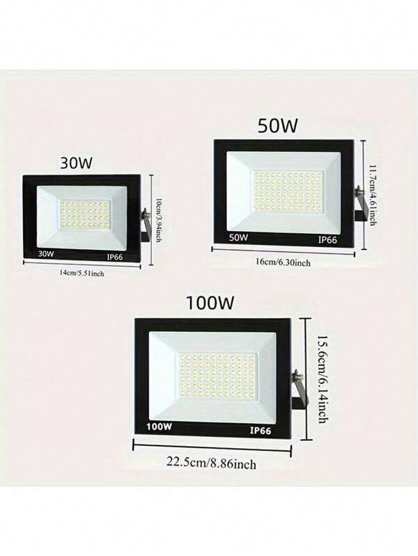 IP66 Dustproof Spotlight, Outdoor LED Floodlight, Aluminum Alloy Material, Cool White/Warm White 30W 50W 100W Flood Light, 3000K 6000K; Suitable For Backyard, Driveway, Garage, Corridor, Garden, Construction Site