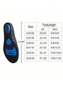 1 双男女通用气垫足弓支撑运动鞋垫，高回弹减震透气吸湿排汗鞋垫，适用于篮球、跑步 - 彩色 - 查看 8