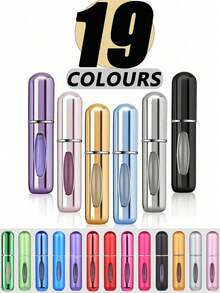 5pcs Random Color Refillable Perfume Bottles, 5ml - Refillable Perfume Bottle, Valentine's Day Gift, Refillable Travel Perfume, Mini Perfume Bottle, Refillable Liquid Spray Bottle Dispenser, Travel Essentials, Multi-Color, Suitable For Travel, Living Room, Bedroom, Bathroom Home Decor