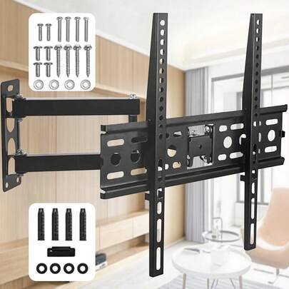 Soporte para TV de 26 a 55 pulgadas, diseño de brazo articulado de movimiento completo, ajuste flexible de ángulos, compatible con múltiples tamaños de TV