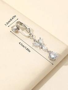 Non-Piercing Butterfly Fake Belly Piercing Butterfly Clip On Umbilical Navel Fake Piercing Fake Clip