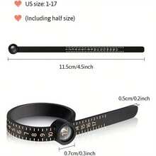 Ring Sizer With Magnifier - Adjustable Plastic Ring Sizing Tool, Precise Finger Measurement, Clear Readings And Secure Fit - Home Jewelry Sizing Guide, Wedding Ring Sizer, Durable Round Gauge - 1pcs - View 3