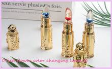 NKTWEAFVDERETAILLLC Color Changing Lipstick Set, Transferproof Color Changing Lipsticks,Jelly Flower Tinted Lip Balm,PH Lip Balm,Glossy And Long-Lasting,Exquisite Appearance, Makeup Gift For Women (Red Flower) - Blue - View 2