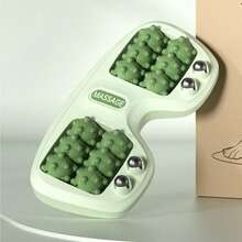 1个ZMDN 4排滚轮足部按摩器 - 8排大号穴位按摩球，塑料材质，适用于足底反射疗法和臀部按摩，下肢按摩器 | 符合人体工程学设计 | 塑料结构，足浴盆 - 彩色 - 查看 10