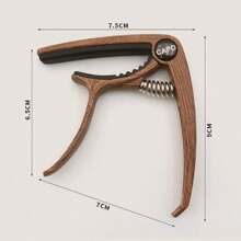 Professioneller Gitarrensattel für akustische & elektrische 6-Saiten Gitarren/Mandolinen - leichter Holzklammer mit geschmeidiger Federaktion (ergonomisches Design, schneller Zugriff auf die Bünde)