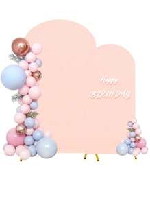 1 Set/Metal Arch Background Bracket Set With Cover Faux Flower Arch Decoration (Approx. 2m+1.8m) Gold Wedding Arch Bracket Balloon Arch Frame For Birthday Party Gender Reveal Ceremony Halloween Christmas Anniversary Arch Decoration Supplies.