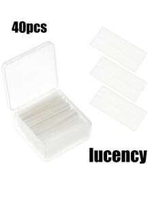 40/10条透明自粘睫毛胶条，防水防汗，可重复使用睫毛延长配件 - 彩色 - 查看 7