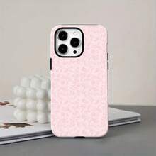 Una funda de teléfono elegante no incluye un cordón ni un soporte. Funda de teléfono con diseño floral rosa femenino, adecuada para los modelos de 17, 16, 15, 14 Pro, 13, 12, 11, XR, XS Plus, fabricada con material de silicona TPU, que ofrece protección golpes y... - Blanco LB222 - Ver 5