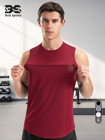 Men's Sports Tank Top Shirt, Fitness Running Casual T-Shirt, Super Lightweight