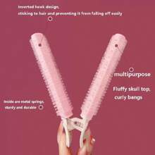 4 件套卷发器专业美容工具，丰盈卷发管，蓬松八字形丰盈夹，塑料发根空气刘海卷发夹卡，适合普通发质的手动卷发器，返校、旅行度假必备品，女士发饰