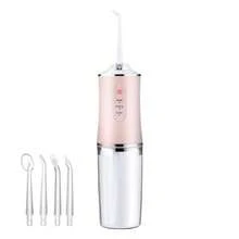 Teeth 3 Modes 4 Jet Tips Cleaning And Flossing Water Dental Portable Floss Irrigator Oral Water Flossed Rechargeable Tonsil Stone Travel Adults - 粉色 - 查看 2
