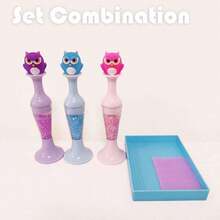 Diamond Painting Tool, Non-Automatic Diamond Art Painting Pen, Vase Shape Diamond Dot Painting Tool Set, Exquisite Appearance, Easy To Hold, Suitable For Diamond Painting And Handicrafts, Nail Art Application Pointed Tip, DIY Diamond Art Painting Kit Accessories - 貓頭鷹粉紅色 - 查看 3