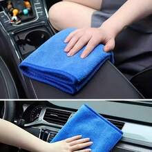 Kit com 7 peças de esponja e toalha para lavagem de carro, incluindo 1 esponja de limpeza de chenille com luva e 5 toalhas de microfibra macias e altamente absorventes - superabsorventes, sem arranhões e reutilizáveis, além de 1 escova de cerdas macias - para limpeza de carro, casa e cozinha, sem bateria