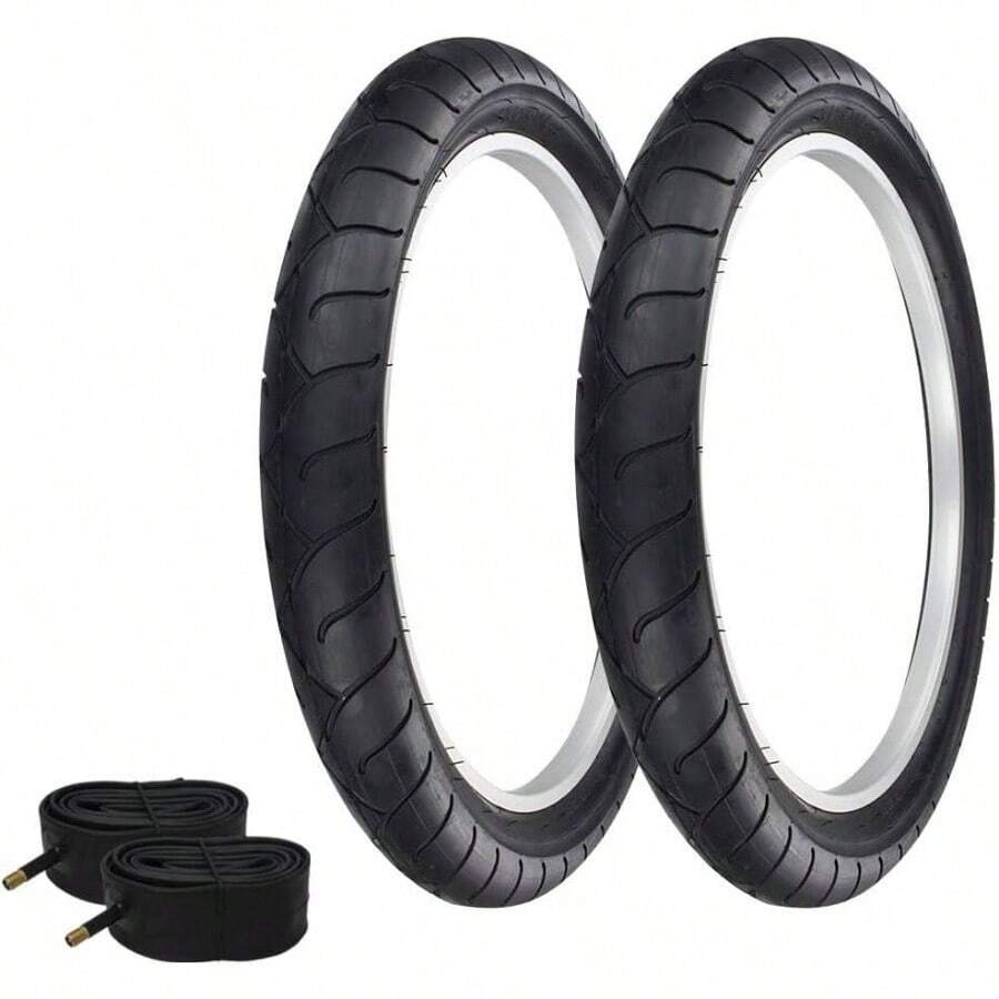 Pair Of Bicycle TIRE Fat Bike BMX/Electric Slick Clincher TIRE In 24 X 4.1/4 Black/Black SIDEWALL(2) Tires W/Tubes P1077