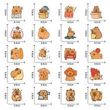 100pcs Capybara Theme Vinyl Waterproof Stickers, Suitable For Water Bottles, Guitars, Luggage, Phones, Phone Cases, Laptops, Skateboards, Etc., Perfect Gift - B - View 3