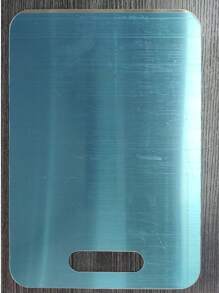 1pc Stainless Steel Dual-Sided Cutting Board - 100% Pure Titanium Kitchen Chopping Board, Hygienic & Durable Front Edge, Japanese Medical Grade Titanium 2-In-1 Kneading & Rolling Board, For Meat, Vegetables, Fruits - Ideal Kitchen Accessory! Random Color