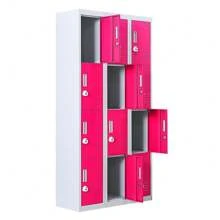12-Door Storage Locker With 3-Digit Combination Lock - Ideal For Office, Gym, Shed, School, And Home Organization