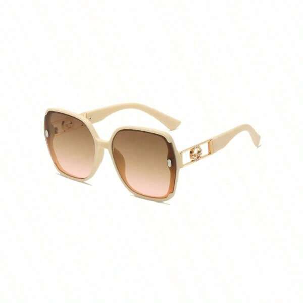 1pc Cross-Border New G Home  Women's Anti-Ultraviolet  Women's High-End Big Face Versatile And Thin Glasses