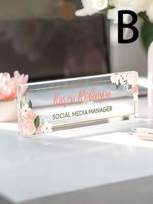 1 pezzo Targa da scrivania personalizzata in acrilico, cartello decorativo per ufficio personalizzato, semplice, impermeabile, elegante, personalizzato, carino, di alta qualità, accessori da scrivania in acrilico, regalo ideale unico per il capo, l'insegnante, il dipendente, lo studente, regalo di ringraziamento per l'ufficio, regalo per il capo, decorazione per ufficio personalizzata, decorazione per scrivania