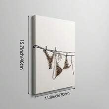 1幅比基尼女孩洗衣场景帆布印刷海报，豹纹比基尼夏季装饰，适用于卧室、客厅、公寓、宿舍，墙面艺术礼品，可选择无框或有框。 - 彩色 - 查看 12