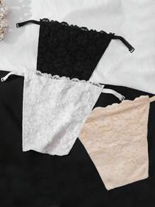 1 Stück sexy Spitze Brustpads, weiches aus Polyester gewebtes Expositionsschutz Brustpolster mit verstellbarem Träger für tief ausgeschnittene Tops, Kleider und Badeanzüge, bequem, atmungsaktiv und unsichtbares Unterwäsche-Cover