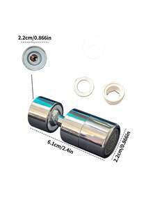 1pc Universal Kitchen Copper Rotatable Anti-Splash Faucet Aerator, Flexible Bathroom Faucet Extension Adapter Bubble Sprayer, Back To School Season