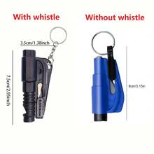 3-In-1 Emergency Seatbelt Cutter With Keychain, Hammer, Mini Fire Hammer, Car Emergency Escape Tool, Window Breaker, Portable Rescue Tool Keychain, Emergency Hammer, Car Emergency Escape Device Window Breaker, Lifesaving Multifunctional Emergency Window Breaker - Easily Break Windows And Cut Seatbelts In Emergency Situations - Multicolor - View 13