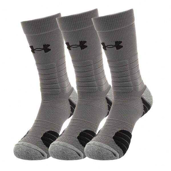 Under Armour Under Armour Under Armour Men's And Women's Socks 2025 New Basketball Training Sports Fitness Comfortable Breathable Mid-Tube Socks Three Pairs 22610209-012