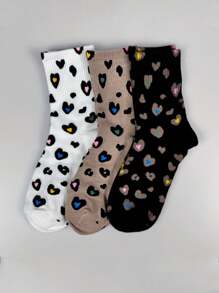 3 Pairs Solid Color Versatile Socks, Breathable, Comfortable, Absorbent Short Socks Suitable For Daily Wear, Sports, Office, Casual Style, All Seasons Valentines