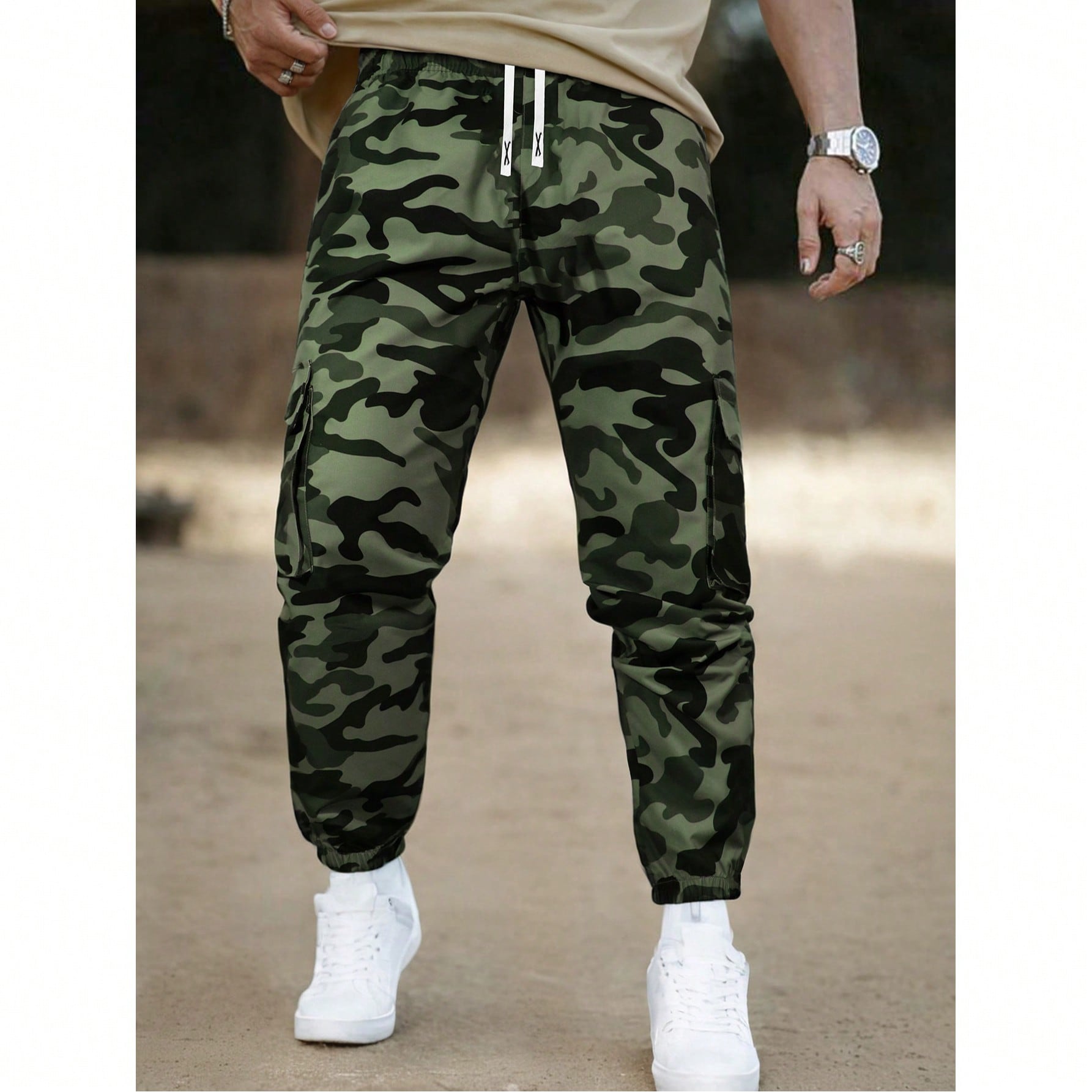 Pieza Pantalones cargo camuflados para niños preadolescentes con bolsillos, uso en todas las estaciones, ideal para actividades al aire libre & regre