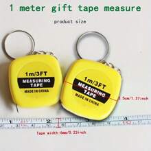1pc Mini Retractable Tape Measure Keychain - 1m/39in Compact Pocket Size - Suitable For Daily Use, Party, School And Promotional Gifts, Solid Color Casual Backpack For School