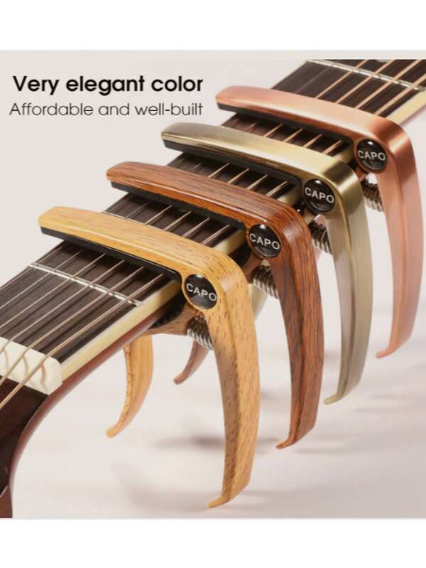 Professional Guitar Capo For Acoustic & Electric 6-String Guitars/Mandolins - Lightweight Wooden Clamp With Smooth Spring Action (Ergonomic Design, Fast Fret Access)