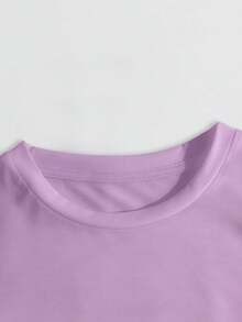 Camiseta gráfica "Girls Trip 2025", camiseta de vacaciones para mejores amigas, de tejido de punto suave de poliéster, diseño casual de cuello redondo y manga corta, gráfico lindo, perfecto para viajes de verano, top adorable para mujer - Morado - Ver 6