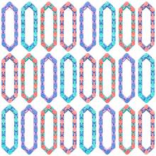 2/12/24Pcs Random Color Fidgets Wacky Tracks Fidget Toys - Autism Snap Fidget Click Snake Toys For Adults Travel Stress Relief ADHD - Birthday Goodie Bag Fillers - Snap And Connect Sensory Toys For Parties