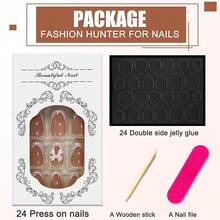 Press On False Nails - 3D Bow Tie - View 5