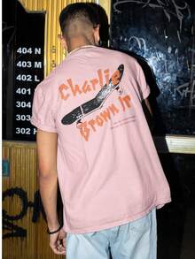 CBJR Basic T-Shirt With Crybaby Print - Baby Pink - View 1