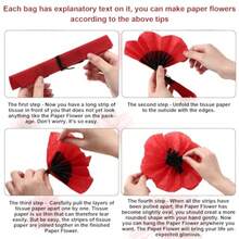 CZ WILLBOND 18 Pcs Artificial Red Poppy Flowers Large Poppies Fake Flowers For Wicked Birthday Veterans Day Carnival Back To School Party Backdrop Poppy  1439 - RedAndBlack - View 3