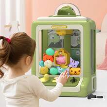 Dinosaur Claw Machine Toy-Doll Catcher Machine Children's Toys Boys Girls, Dollgrabbing Machine Toy, Mini Claw Machine, Includes 10 Plush Toys, 10twist Eggs, Eastergifts For Kids Birthday Gifts - 綠色 - 查看 6