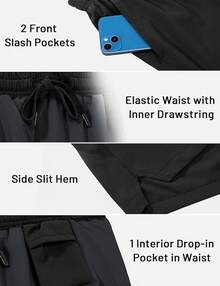 2 Pack Gym Shorts For Men Quick Dry Athletic Shorts With Brief Liner/Pockets For Running Workout Active, 3 Inch Inseam - 黑/黑 - 查看 5