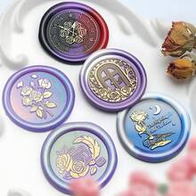 1 件,玫瑰花园系列蜡印头,剪贴簿/信封信/婚礼邀请函/DIY 手工礼品装饰,学校用品,返校 - 多尺寸 - 查看 6