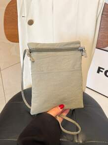 YOONI Solid Color Minimalist Crossbody Phone Wallet Korean Artistic Small Shoulder Bag Versatile Portable Coin Purse Suitable For Daily Use And Lightening Carrying Load For Women Wallet Purse Wallet