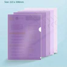 5 Stücke Dokumententasche mit Farbverlauf Dokumentenordner, transparenter Hüllen L-Typ wasserdichter Einzelseitenhalter A4 Dokumentenorganizer