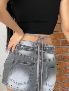 ROSIE IN SEOUL 女款黑色图案T恤 返校街头服饰可爱上衣 | 海滩度假服装 夏秋新品