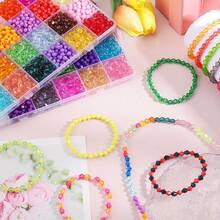 1200/2400 件 48 色 6 毫米果冻状双切面锥形亚克力珠，适用于 DIY 珠宝制作、手链、项链工艺用品 - 彩色 - 查看 8
