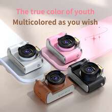 1080P Digital Camera, 48MP, With Flash, USB Charging, Retro Design, Compact & Portable, Suitable For Travel And Daily Photography - White - View 8