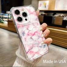 Funda para móvil con ranura para tarjetas. Compatible con phone 16, 15, 14, 13, 12 y 11. Permite guardar tarjetas y fotos. Diseño elegante y sencillo, transparente, esquinas reforzadas, anticaídas, con orificios para tarjetas. - Colores mixtos 1 - Ver 2