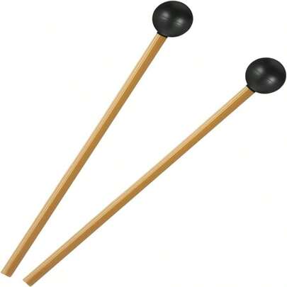 2 Pcs Glockenspiel Mallets - Rubber Bell Mallets Percussion With Plastic Handle, 8-Inch Drumsticks For Bell Stick, Tongue Drum Mallets