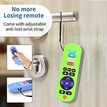 [4 Pack] Silicone Case For  Roku TV RC280 Remote Protective Universal Replacement Lightweight Shockproof  Roku TV Remote Cover With Lanyard Glow Blue+Glow Green+Red+Blue - 輝藍+輝綠+深藍+紅 - 查看 5