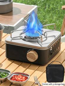 1 pièce, Plusieurs couleurs, 9554 BTU, Réchaud portatif au butane, Réchaud portable, Réchaud de camping extérieur, Réchaud à butane réglable, Réchaud à gaz, Pique-nique, Barbecue de jardin, Pêche, Matériel de cuisine de camping, Randonnée, Réchaud de survie, Chauffage